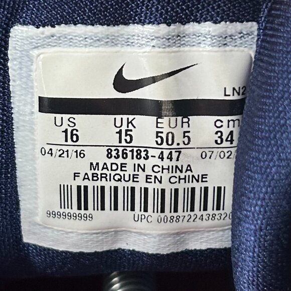 Size 16 Nike‎ Kobe 11 XI EM Low Philippines Men Navy Gold 836183-447 RARE OG NEW main image 6